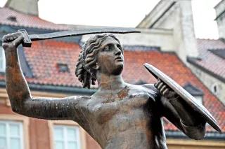 Poland_4053 - Mermaid Mermaid with sword and shield in Warsaw