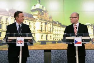 PM Cameron and PM Sobotka hold a press conference David Cameron and Bohuslav Sobotka