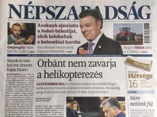 Last edition of the Népszabadság