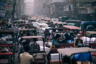 Street scene in New Delhi Street scene in New Delhi