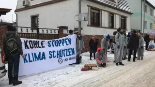 Demonstration gegen den Braunkohleabbau in der Lausitz