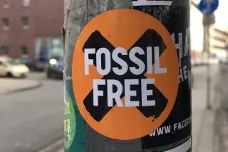 Fossil Free Aufkleber in Münster