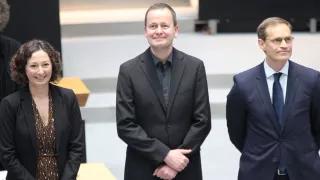 Ramona Pop (Die Grünen), Klaus Lederer (Die Linke), Michael Müller (SPD) Ramona Pop, Klaus Lederer, Michael Müller