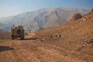 Convoy in the mountains of Afghanistan Convoy in the mountains of Afghanistan