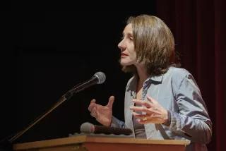 Ellen Ueberschär (Vorstand Heinrich-Böll-Stiftung) Ellen Ueberschär hält die Eröffnugsrede