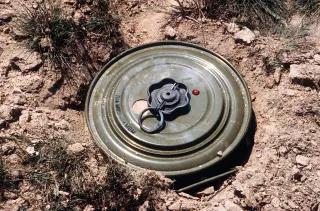 A Russian TM-46 anti-tank blast mine.