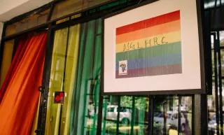 Decriminalizing Homosexuality in Kenya LGBTI Poster outside the office of NGLHRC / LGBTI