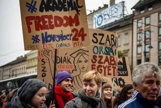 Protesting for academic freedom in Hungary Protesting for academic freedom