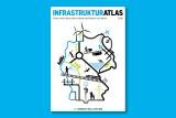 Infrastrukturatlas: Daten und Fakten über öffentliche Räume und Netze Infrastrukturatlas: Das Atlas-Cover illustriert die verschiedene Infrastrukturen in Deutschland