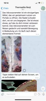 Screenshot eines Telegramchats mit dem Bot "Themadite Renji"