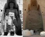 Die größere der beiden Buddha-Statuen von Bamiyan vor und nach der Zerstörung. Die größere der beiden Buddha-Statuen von Bamiyan vor und nach der Zerstörung.