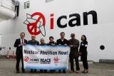 Peace Boat and ICAN activists.
