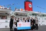 Activists of the NGO Peace Boat. Activists of the NGO Peace Boat.