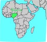Illustration Landkarte Nigeria