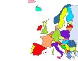 Eine bunte Karte Europas