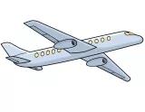 Ein Flugzeug in der Luft