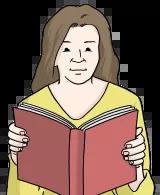 Eine Frau liest ein Buch