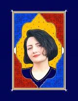 Eine Kollage mit Roshi Rouzbehani in der Mitte, die lächelnd in die Kamera blickt