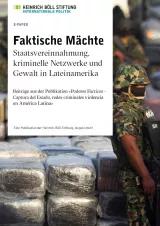 Cover mit Titel der Publikation. Im Hintergrund ein Soldat im Tarnanzug und eine große Menge in Plastikfolie eingewickelte Pakete