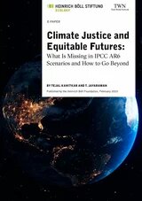 Cover of an e-paper by the Heinrich Böll Foundation and Third World Network. Title: "Climate Justice and Equitable Futures." Background: illuminated Earth at night.