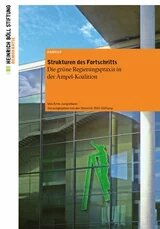 Fassade des Kanzleramts mit grünem Ampelmännchen auf Glasfläche; orangefarbener Buchtitel überlagert das Bild.