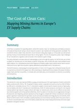 Dokument mit Titel „The Cost of Clean Cars: Mapping Mining Harms in Europe’s EV Supply Chains“
