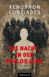Buchcover mit einer Wandzeichnung: maskierte Figuren in dunklen Kapuzen, vorne eine helle Silhouette ohne Gesicht.