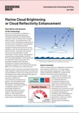 Cover factsheet marine cloud brightening
