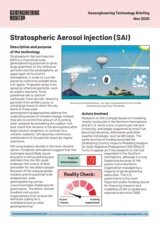 Cover factsheet Stratospheric Aerosol Injection