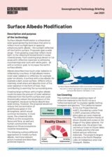 cover factsheet Surface Albedo Modification