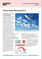 Cover Factsheet cirrus cloud thinning