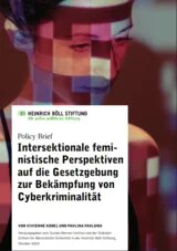 Cover policy brief "Intersektionale feministische Perspektiven auf die Gesetzgebung zur Bekämpfung von Cyberkriminalität"