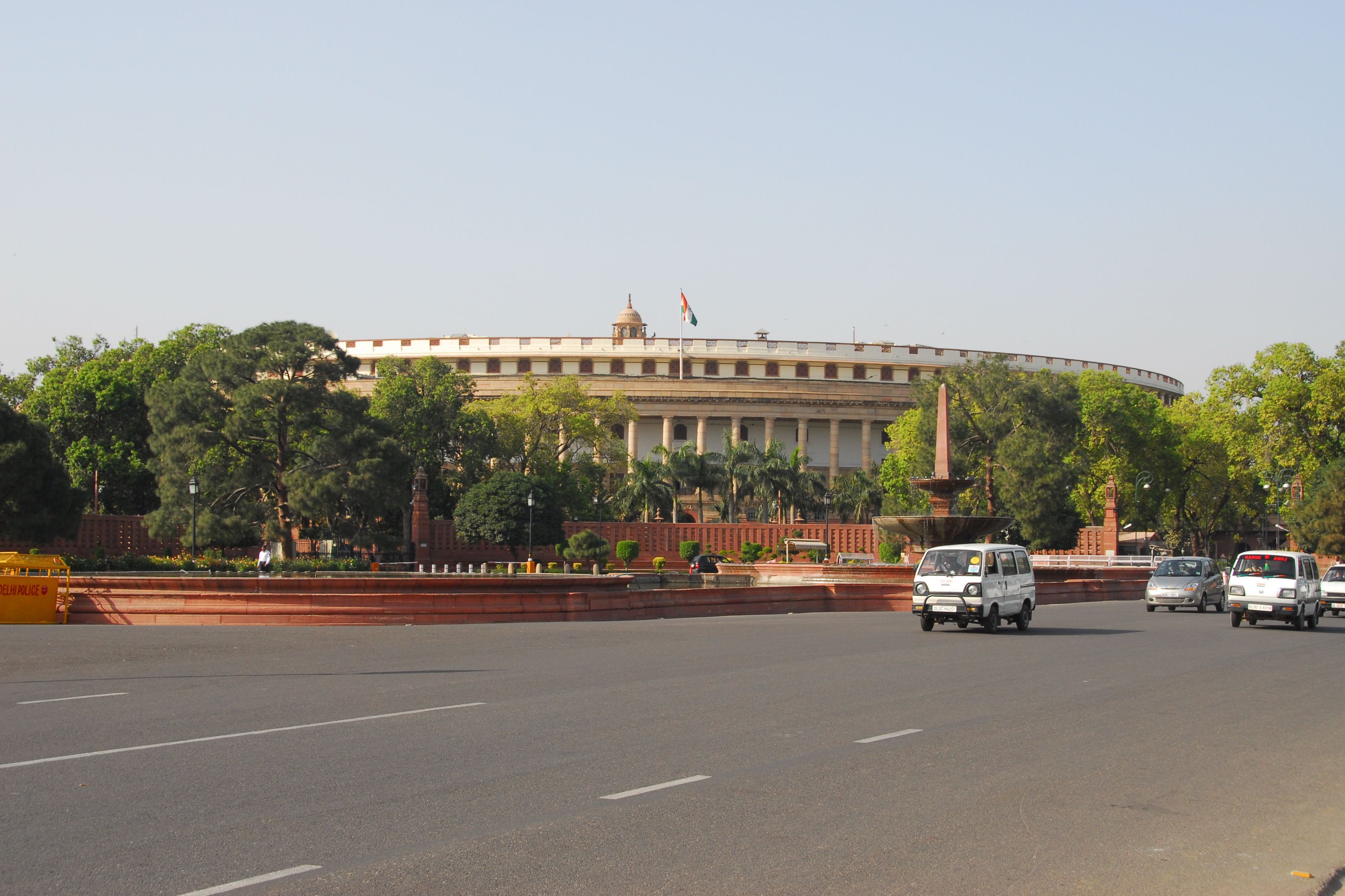 Das indische Parlament in Neu Delhi Das indische Parlament in Neu Delhi