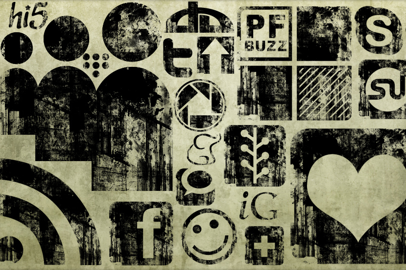 Social Networks Symbole der sozialen Netzwerke