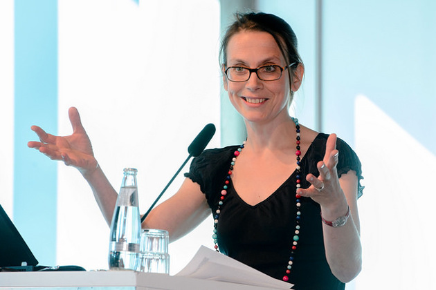 Dorothee Landgrebe bei der Veranstaltung "Einfach. Jetzt. Machen." 2014 in der Heinrich-Böll-Stiftung