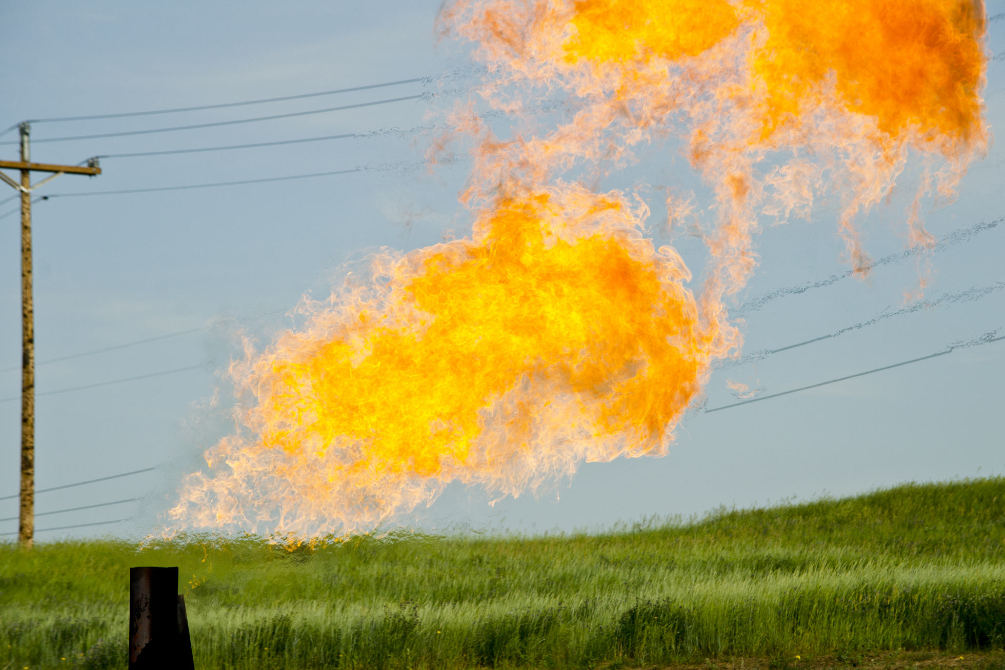 Gas ist kein klimafreundlicher Energieträger brennendes erdgas