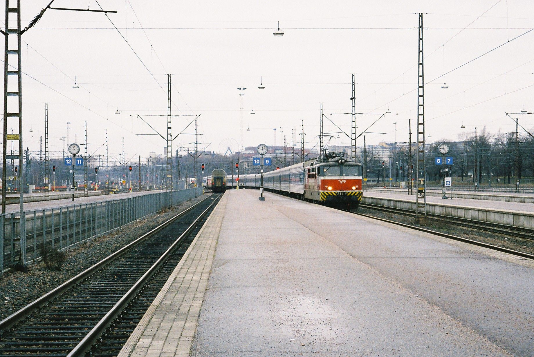 Arriving with a train from Russia in Helsinki Arriving with a train from Russia in Helsinki