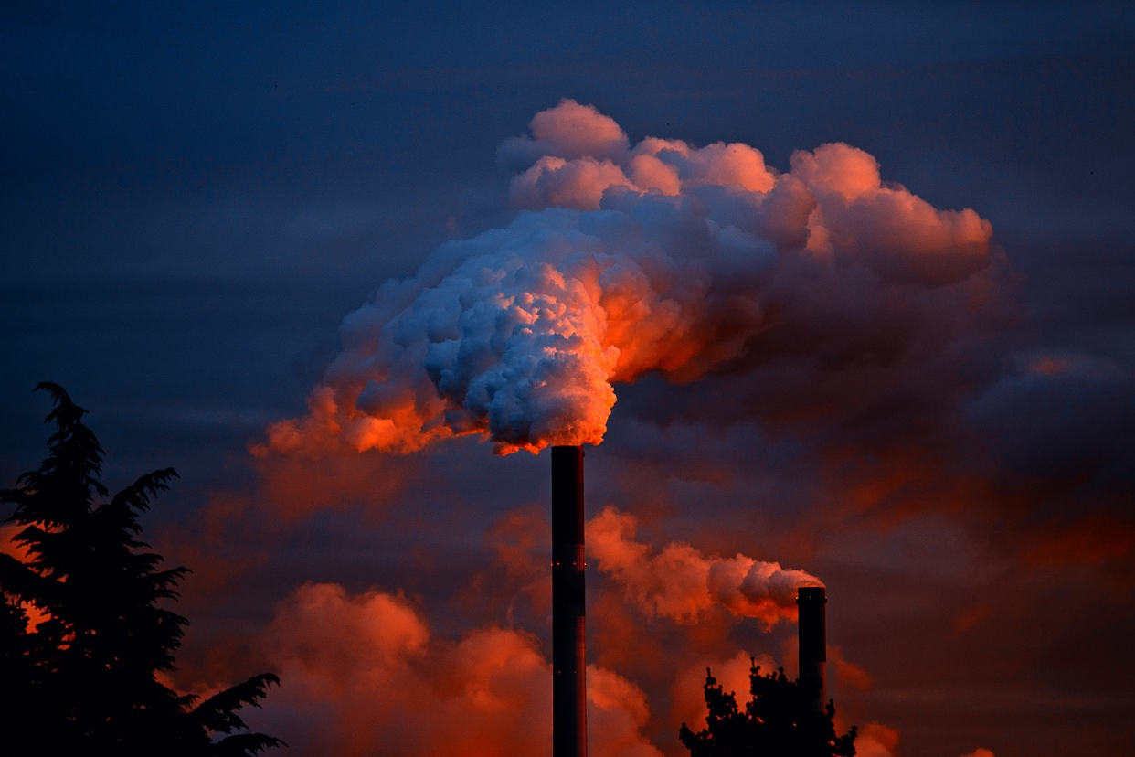 Smoke coming out of pipe Pollution