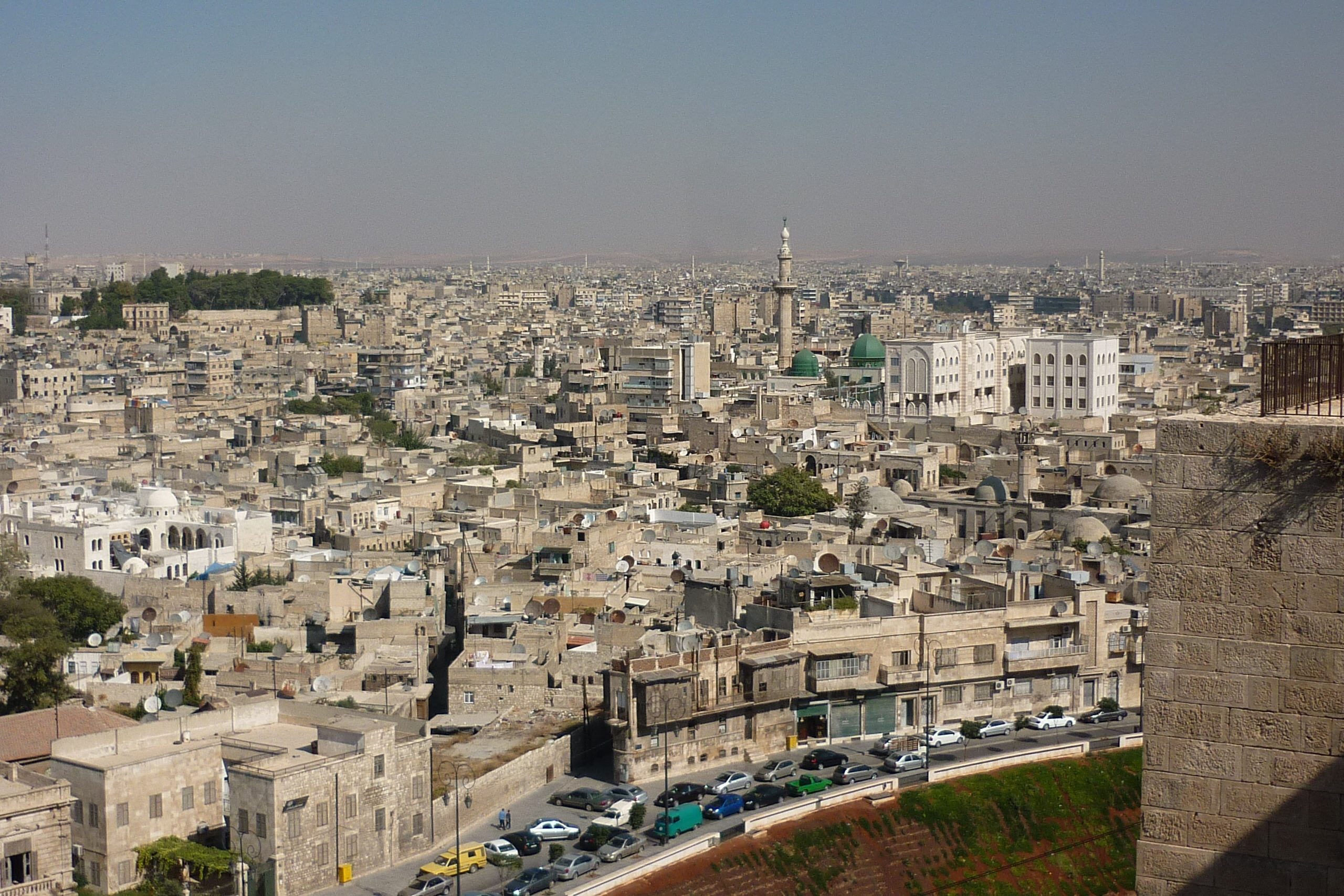 Aleppo in Syrien Luftaufnahme von Aleppo im Jahr 2009