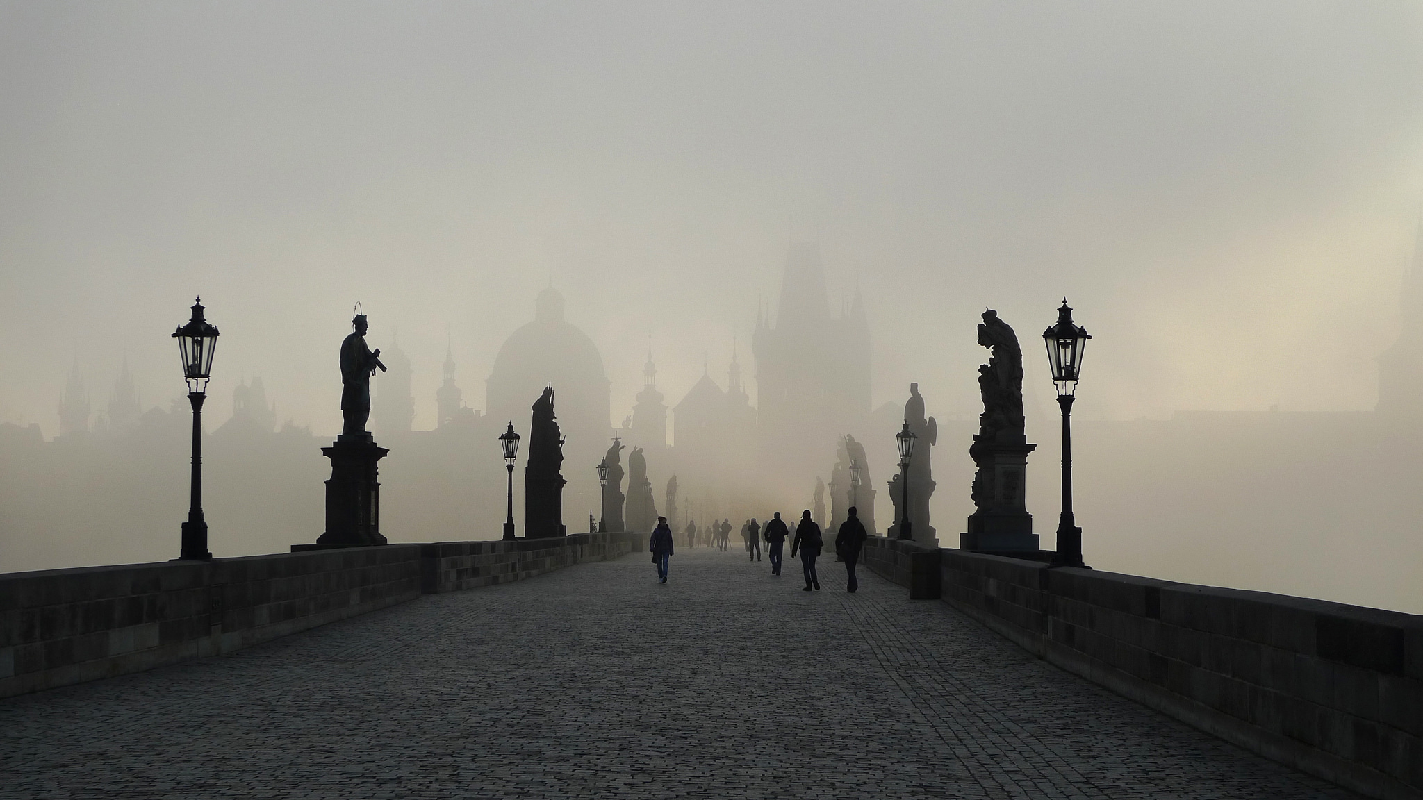 Prague: Charles Bridge in the Mist (Explored)