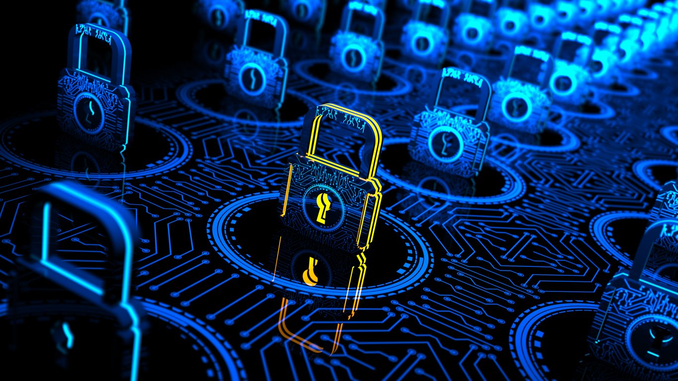 Cyberattacken auf Nuklearwaffensysteme Cybersicherheit und Nuklearwaffen. Foto: Grafik von Schlössern