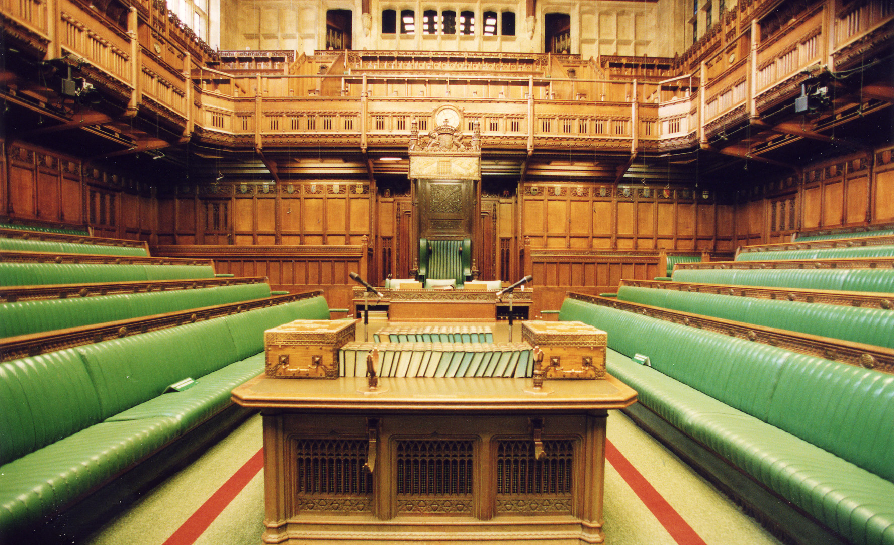 House of Commons Chamber: Speaker's table Unterhaus